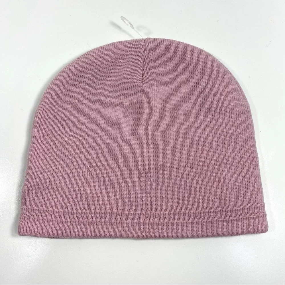 PirateHeads Pirate Girl Pink Beanie Hat + Black Embroidered Skull & Crossbones